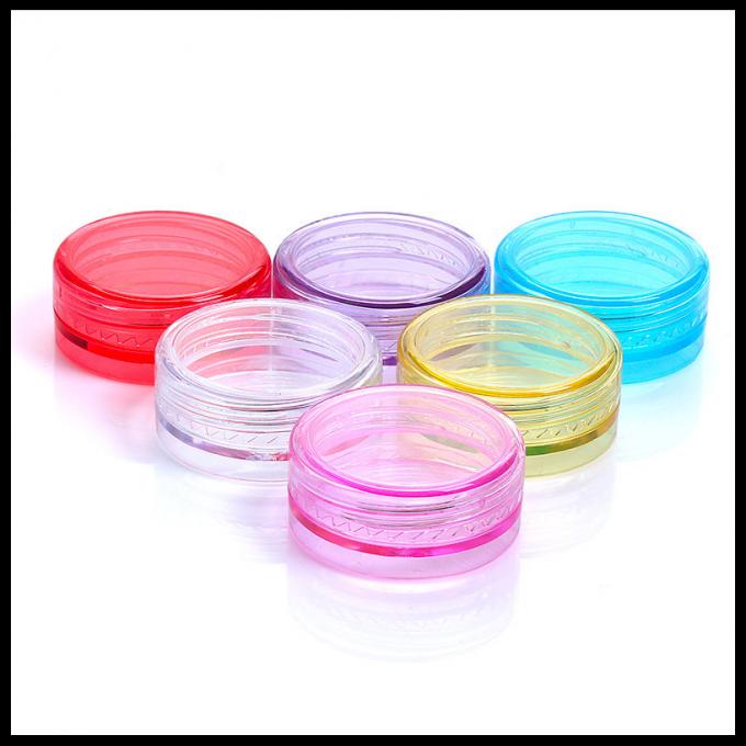 De ronde Plastic Kosmetische Kleine Roomkruik maakt omhoog tot Cotainers Kleurrijke 2g-Capaciteit